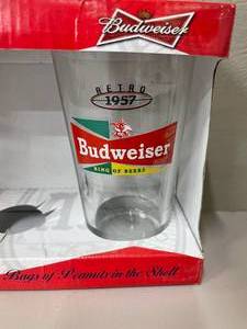 Lot of 4 Vintage Budweiser Beer Glasses