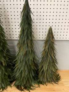 Lot of 3 Peacock Feather Trees
