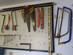 lot 379 image: Lot of Saws, Wrenches & Many Other Shop Tools