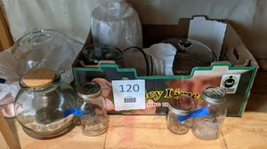 lot 120 image: Stay Glassy Lot of Glass Plates, Coca-Cola Pitcher, Jars, and more