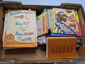 lot 144 image: Mixed Lot of Childrens Books Educational books, Dr. Seuss, MGMs, Judy Blume, More