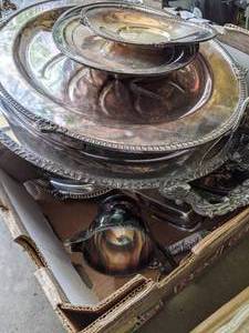 lot 287 image: Silver Serving Pieces & Yorktown Snack Set