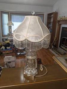 lot 238 image: Crystal Desk Lamp