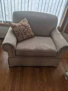lot 227 image: Beige Bassett Armchair