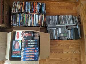 lot 235 image: CDs, DVDs, and VHS tapes