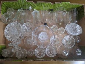 lot 215 image: Lot of Crystal Candle Holders and Decorative Dishes