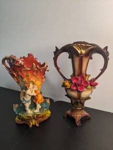 lot 178 image: Set of (2) Ornate Vases