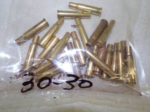 lot 118 image: 22 Polish Brass 30-30.  Ammunition Cases