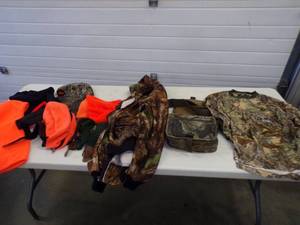 lot 70 image: Camo Shirt, Jacket, and Blaze Accessories