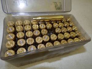 lot 108 image: 50 Polish Brass 25mm-06 Ammunition Cases