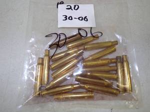 lot 114 image: 20 Polish Brass 30-06.  Ammunition Cases