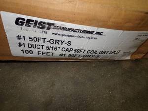 lot 176 image: Box of Gray 516 Duct Cap Split.