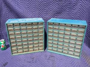 lot 21 image: Two 48 Drawer Organizer Cabinets