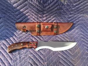 lot 36 image: Larger Ceremonial Hunting Knife W Sheath