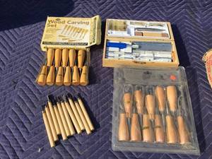 lot 59 image: Variety Wood Carving Tools Sets