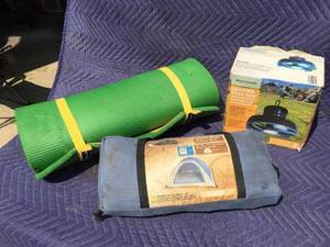 lot 92 image: 2 Person Tent - Lighted Fan - Foam Pad