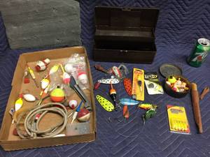 lot 126 image: Fishing Lures - Jigs - Bobbers - Knife - Ect.