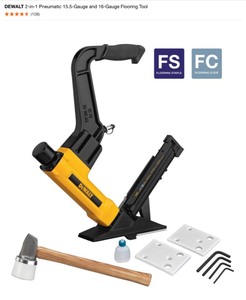 DEWALT 2-in-1 Pneumatic 15.5-Gauge and 16-Gauge Flooring Tool. See Pictures