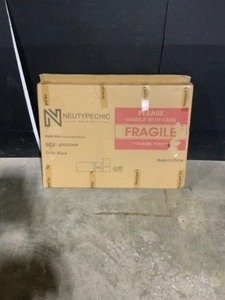 Neu-Type Medium Rectangle Black Hooks Contemporary Mirror (36 in. H x 24 in. W). See Pictures