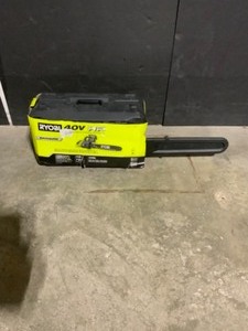 RYOBI 40V HP Brushless 18 in. Cordless Battery Chainsaw with 5.0 Ah Battery and Charger. See Pictures