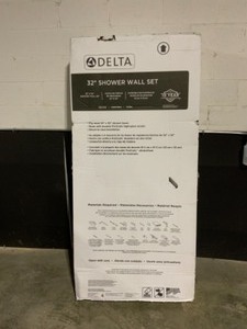 Delta Classic 400 32 in. W x 74 in. H Three Piece Direct to Stud Alcove Shower Wall Surround in High Gloss White. See Pictures