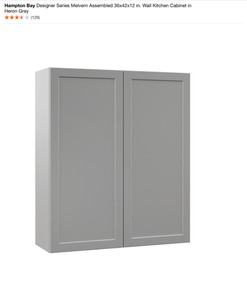 Hampton Bay Designer Series Melvern Assembled Kitchen Cabinets. See Pictures