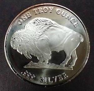 lot 3 image: 1 oz. Buffalo Silver Round