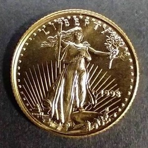 lot 4 image: 1998 110th Oz. Gold Eagle