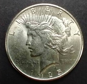 lot 23 image: 1925 Peace Dollar