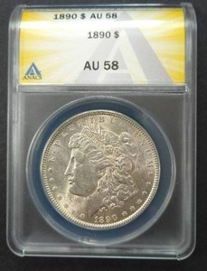 lot 27 image: 1890 Morgan Dollar - AU58