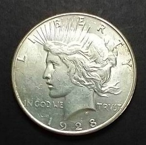 lot 57 image: 1928-S Peace Dollar
