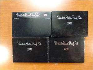 lot 58 image: 4 U.S. Proof Sets - 1979, 80, 80, 82