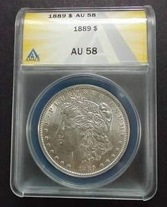 lot 61 image: 1889 Morgan Dollar - AU58