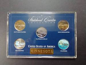 lot 65 image: Set of 5 Enhanced 2005 Minnesota Quarters