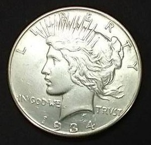 lot 68 image: 1934 Peace Dollar