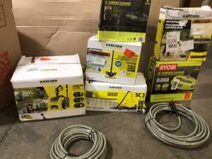 lot 2 image: Lot of Ryobi and Karcher Pressure washer and accessories