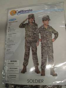 Soldier Costume open pkg Child Larg...