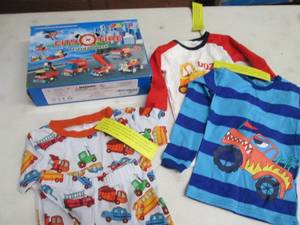 City Fire toy Vehicles, Size 4 PJs...