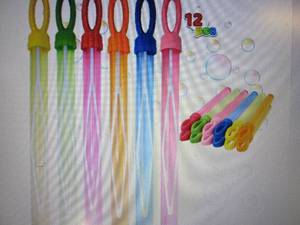 12 pieces Bubble wands open pkg Ret...