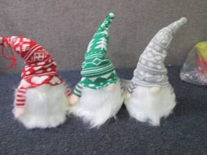 3 Lit Christmas Gnomes open pkg...