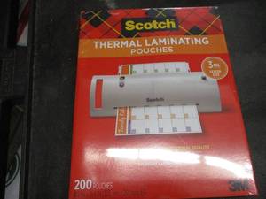 lot 168 image: Scotch Thermal Laminating Pouches- ...