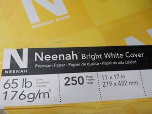 lot 13 image: Neenah Bright White Cover 500 sheet...