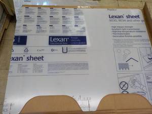 lot 17 image: 1 Sheet Lexan Polycarbonate Sheet...