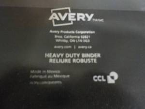 lot 28 image: Set of 2 Avery Heavy Duty Binders...