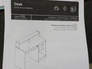 lot 23 image: South Shore Desk needs assembly, u...