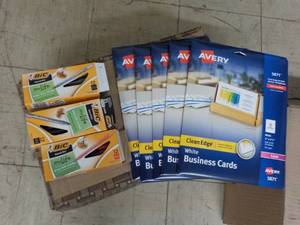 lot 45 image: Avery White Business Cards and 36 P...