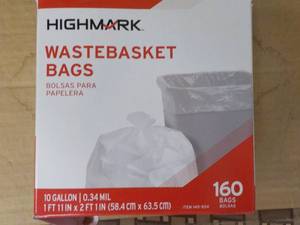 lot 51 image: Highmark 10 Gallon Wastebasket Bags...