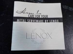 lot 97 image: Lenox Metal Serve ware 3 pc Set...