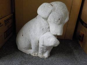 lot 254 image: Cement Dog 10 x 9...
