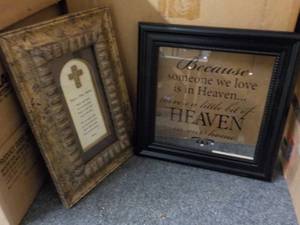 lot 256 image: 2 Framed Glass Sayings...